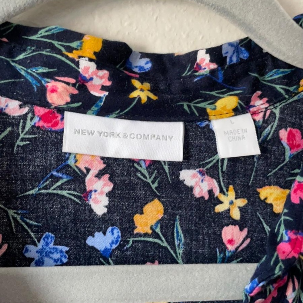 Navy blue with coloring flowers